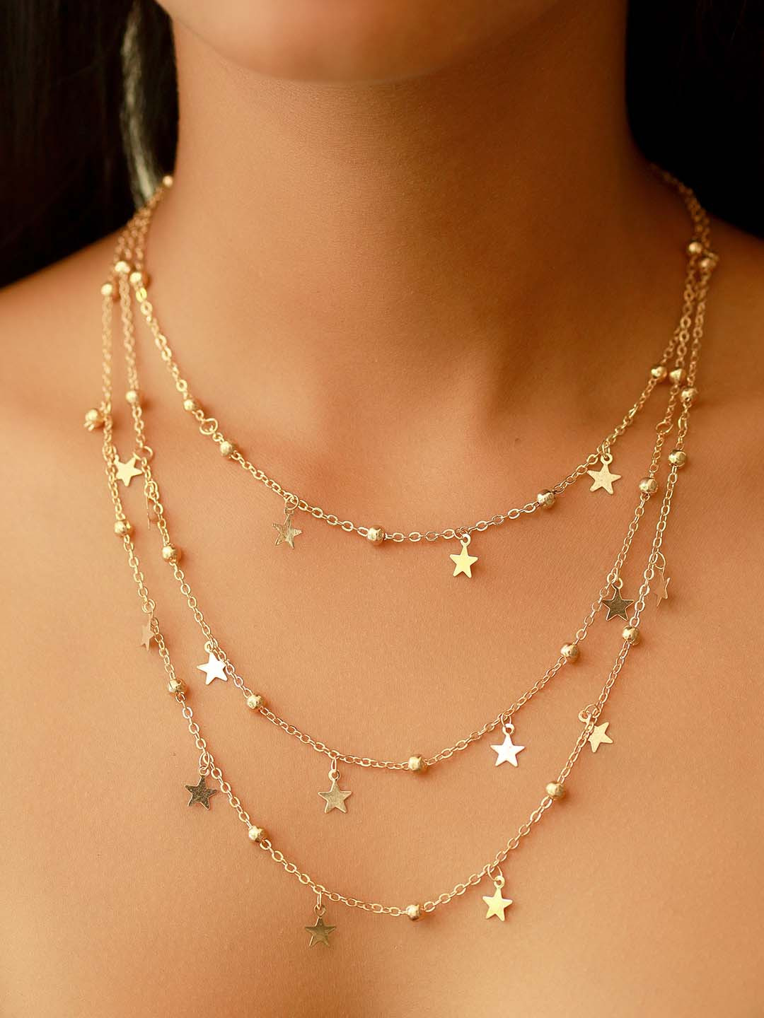 

Ayesha Gold Plated Layered Necklace