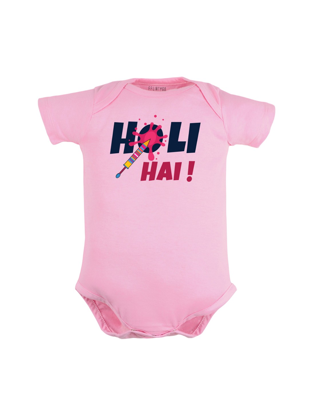 

FFLIRTYGO Infants Kids Printed Cotton Bodysuit, Pink