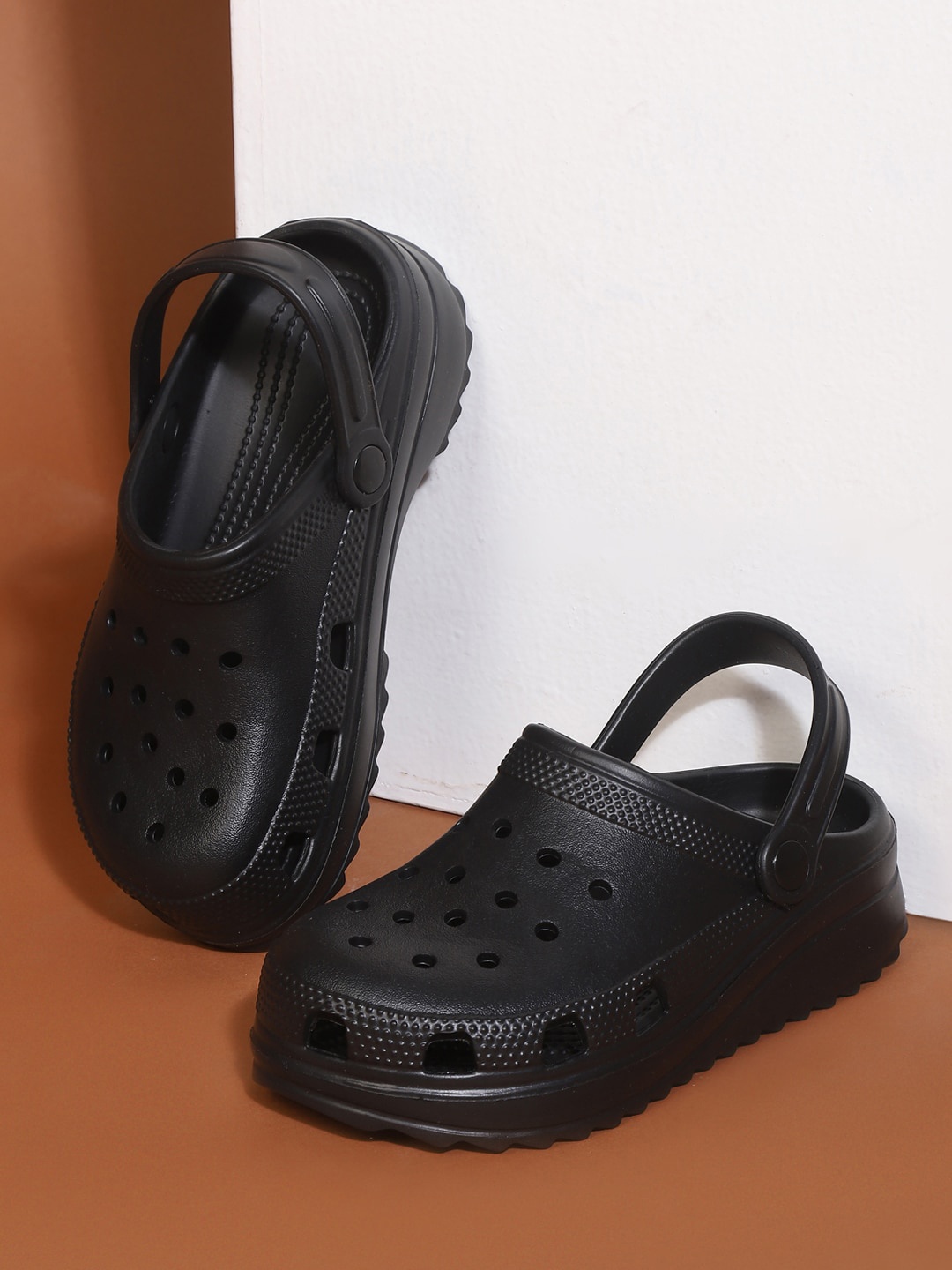 

Truffle Collection Self Design Clogs, Black
