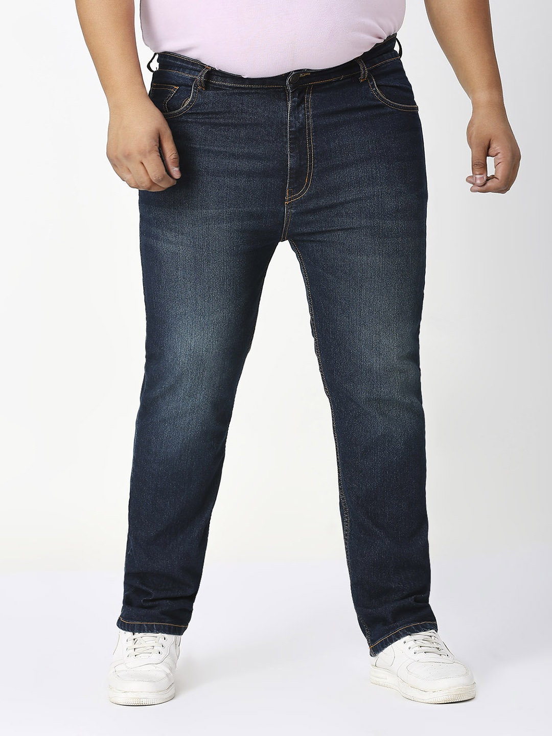 

ZUSH Men Plus Size Heavy Fade Stretchable Jeans, Blue