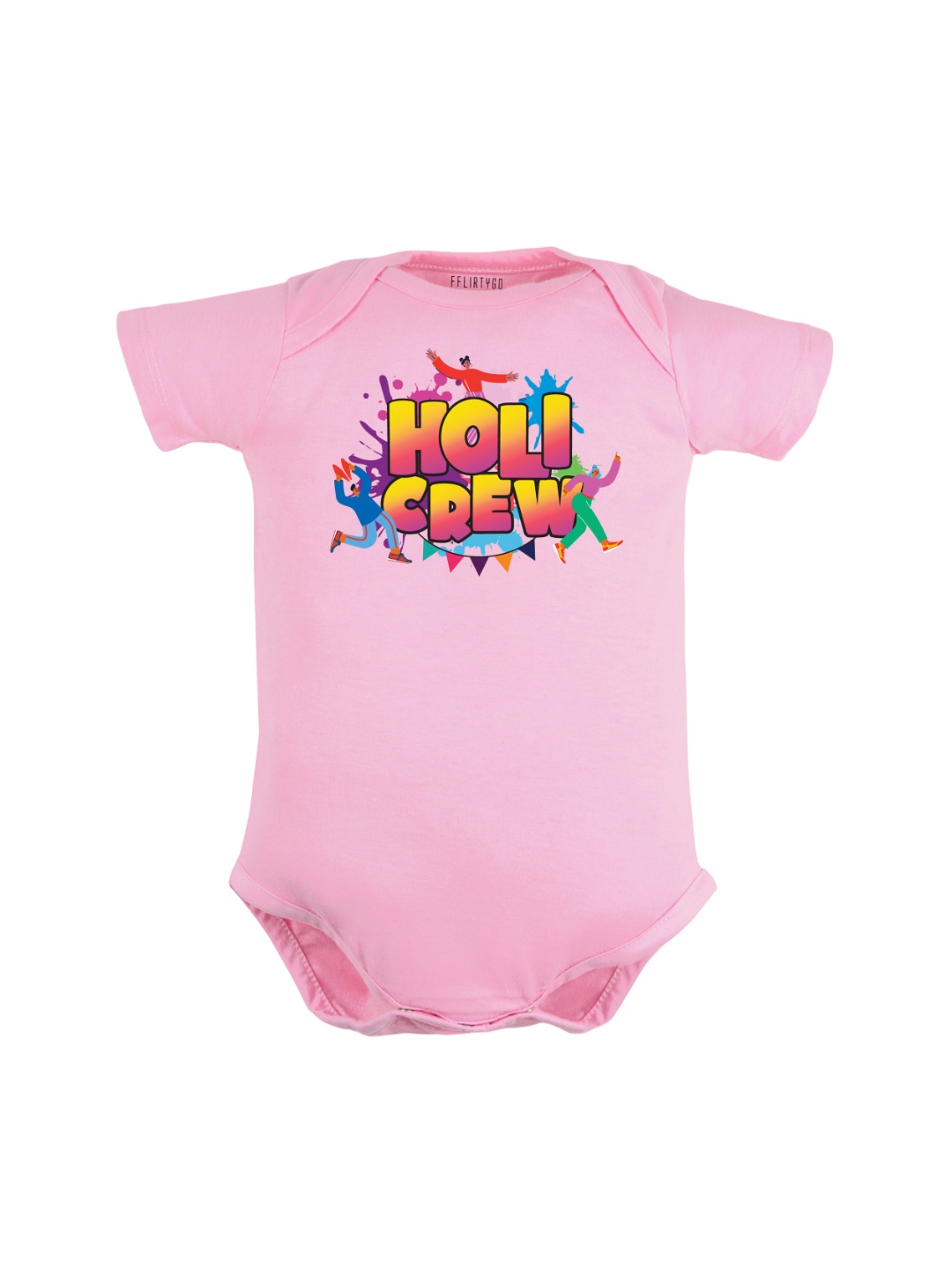 

FFLIRTYGO Infant Kids Printed Cotton Bodysuit, Pink