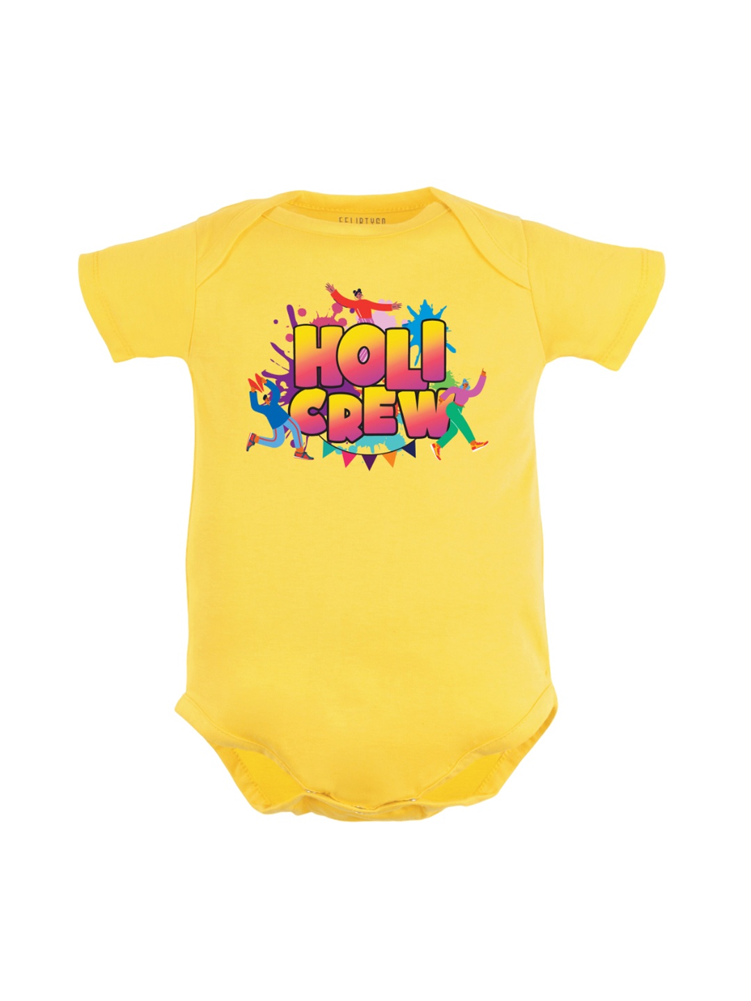 

FFLIRTYGO Infants Kids Printed Cotton Bodysuit, Yellow