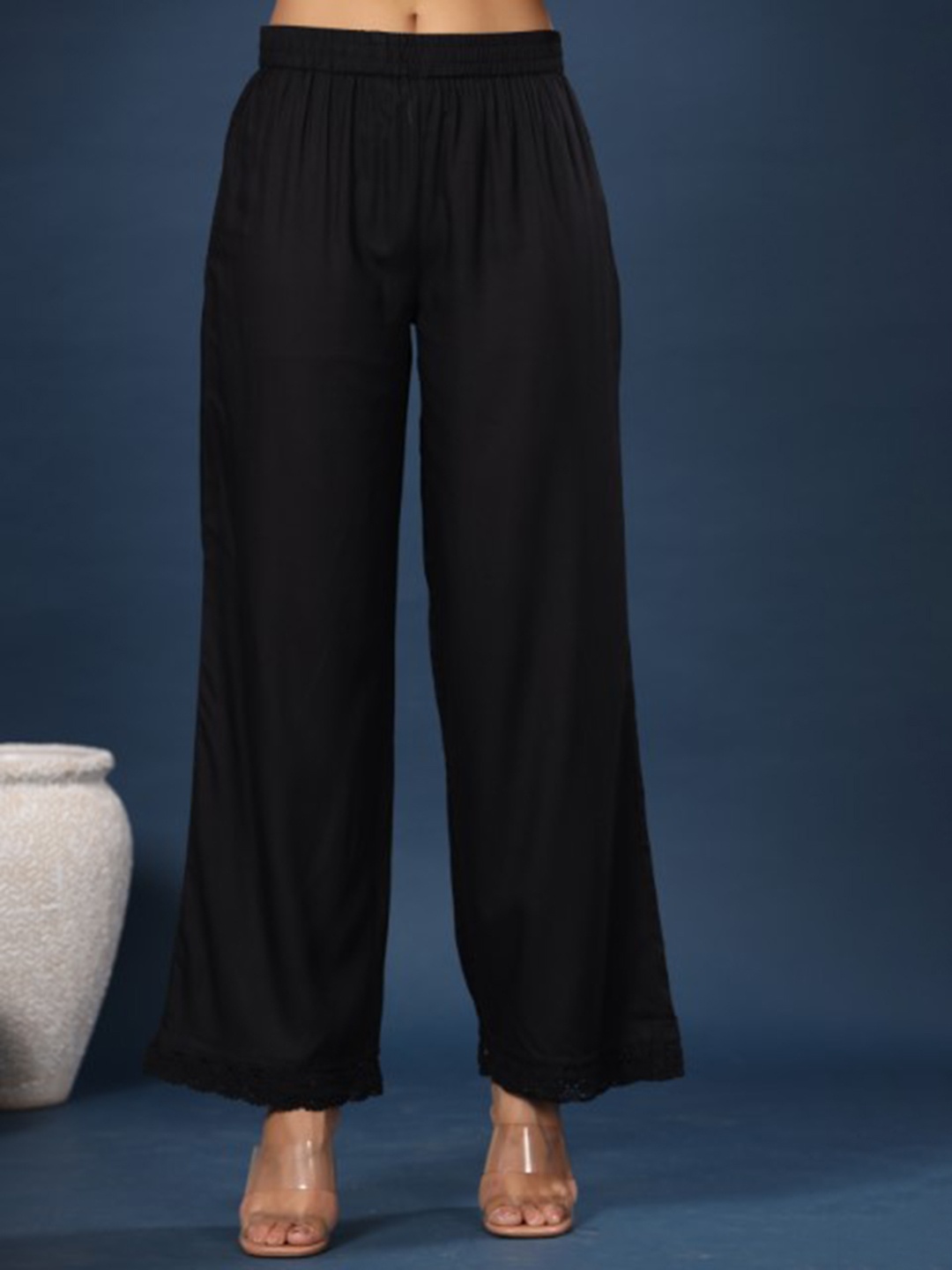 

Juniper Women Flared Palazzo, Black