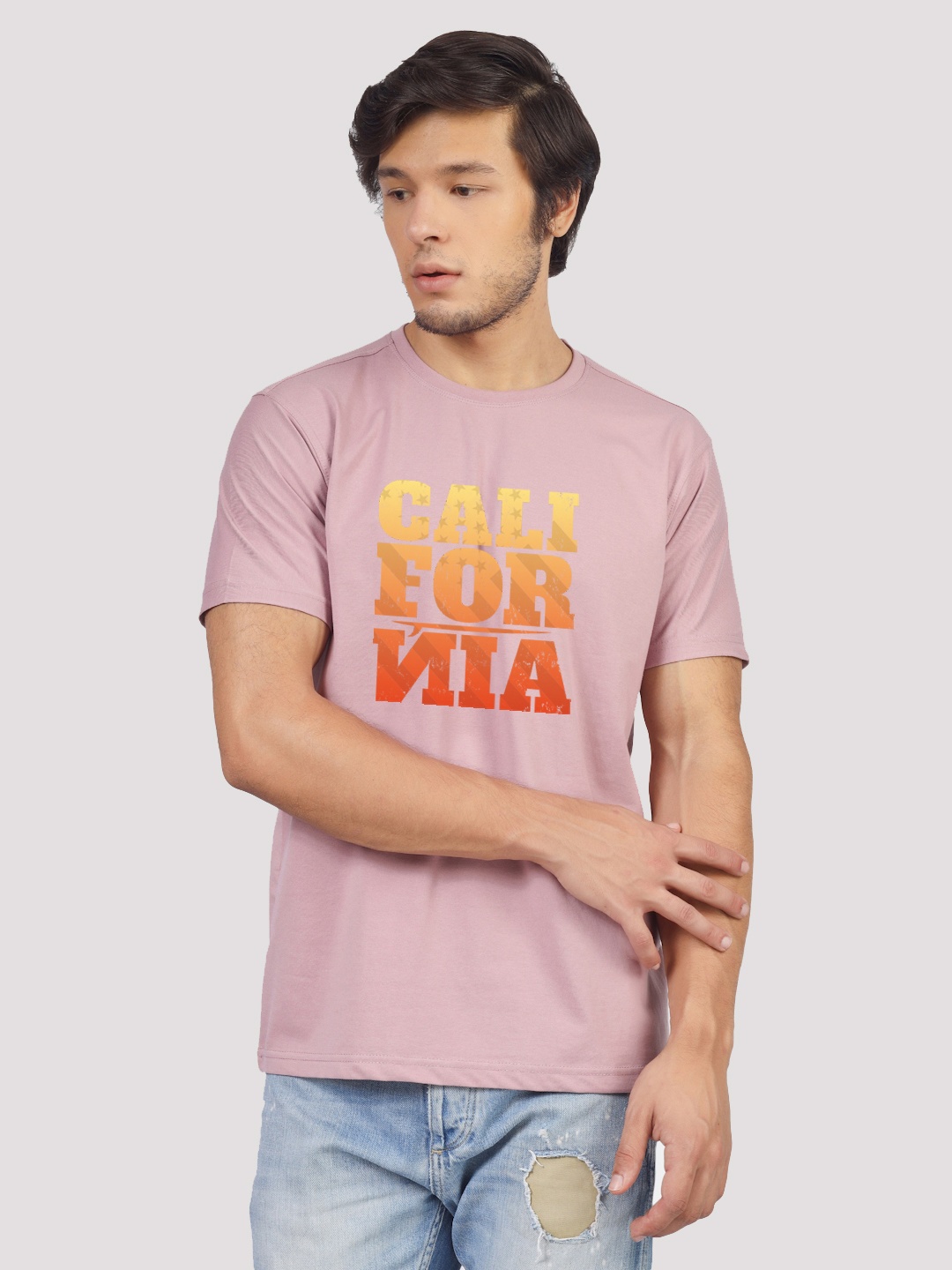 

Greylongg Typography Printed T-shirt, Purple