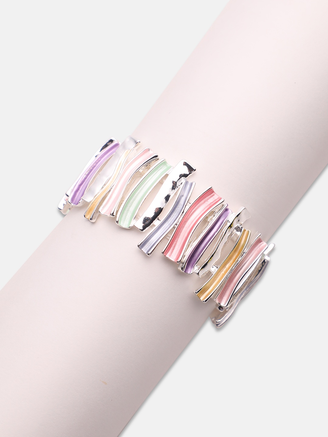 SOHI Silver-Plated Cuff Bracelet