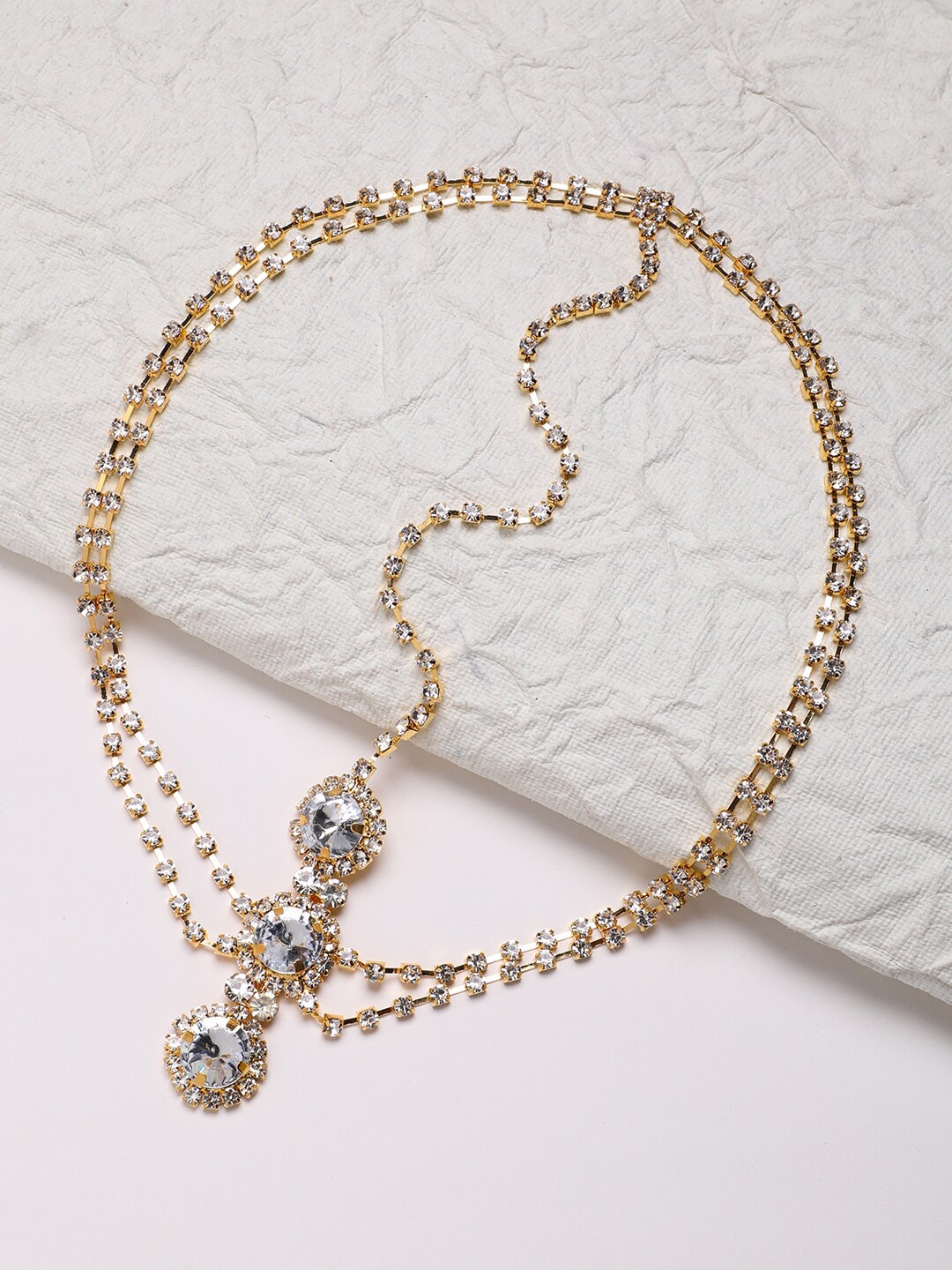 

SOHI Gold-Plated Stone Studded Matha Patti Head Jewellery