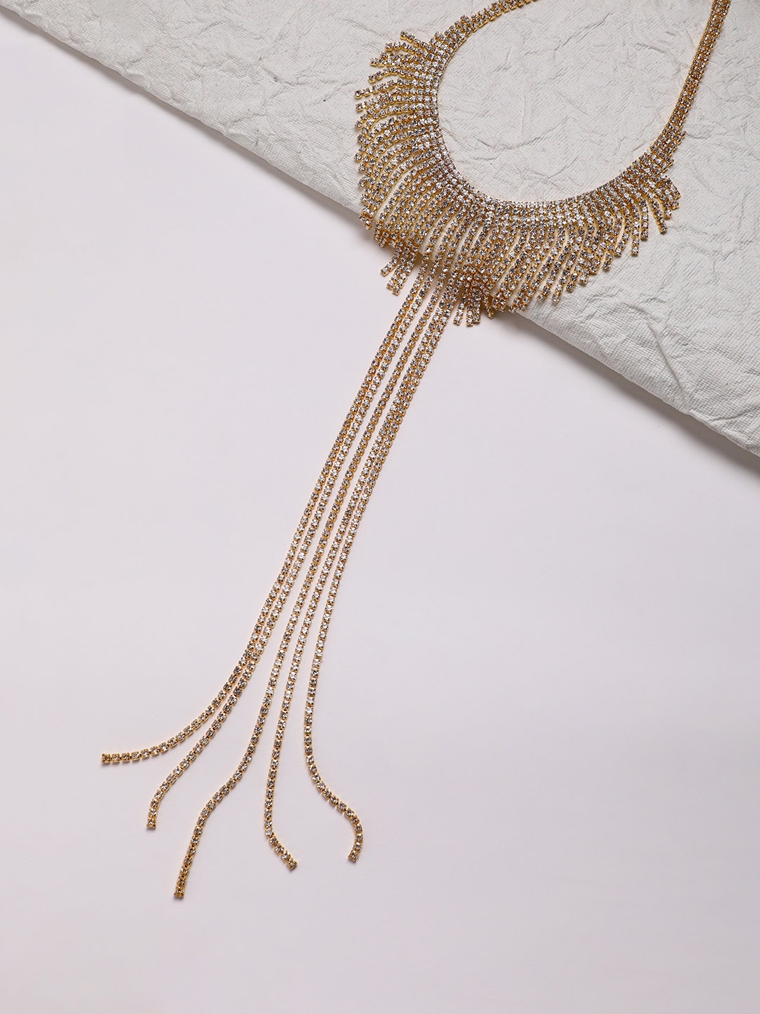SOHI Artificial Stones Gold Plated Necklace