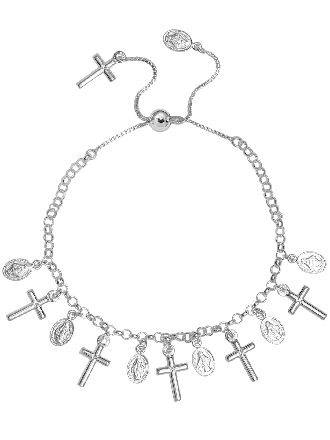 

LeCalla Silver Plated 925 Sterling Silver Charm Bracelet