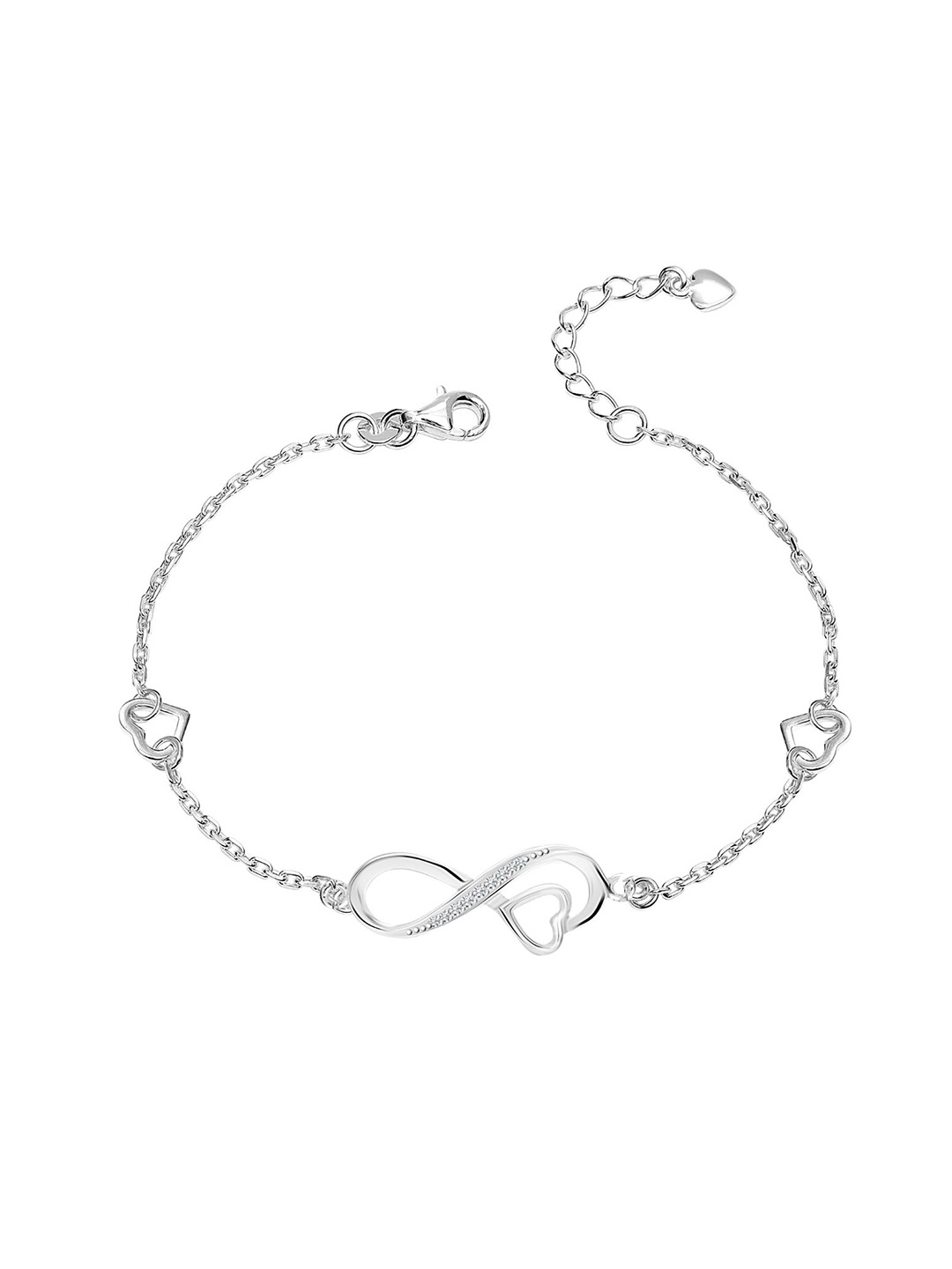

LeCalla 925 Sterling Silver Plated Cubic Zirconia Link Bracelet