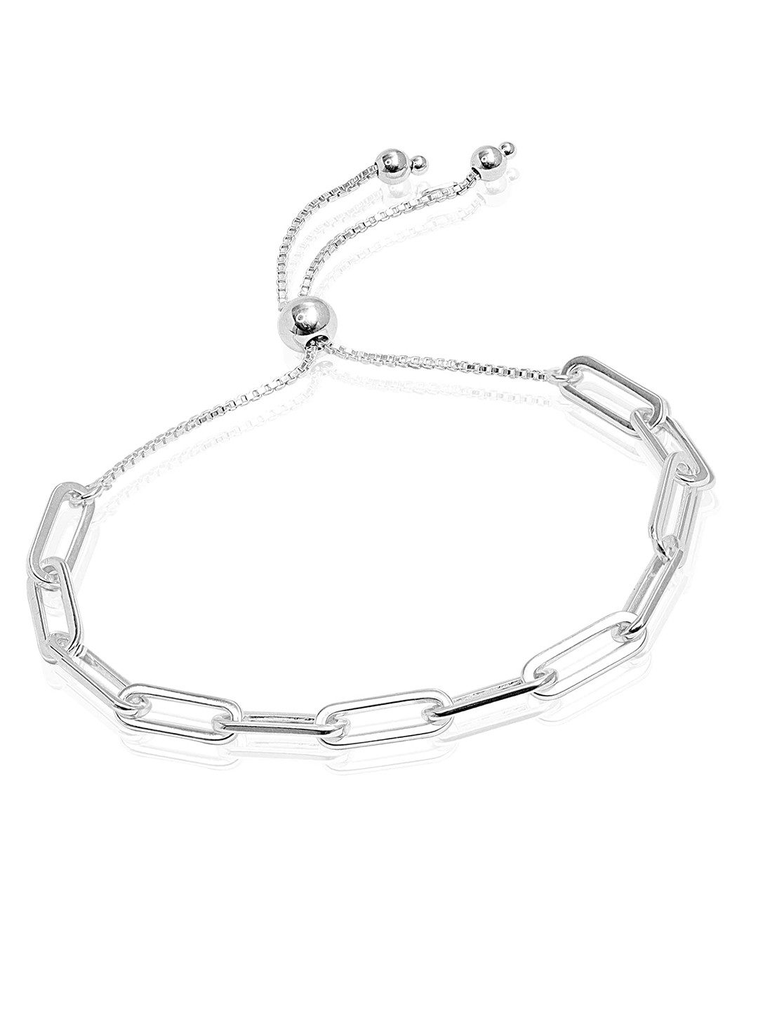 

LeCalla Silver Plated 925 Sterling Silver Link Bracelet