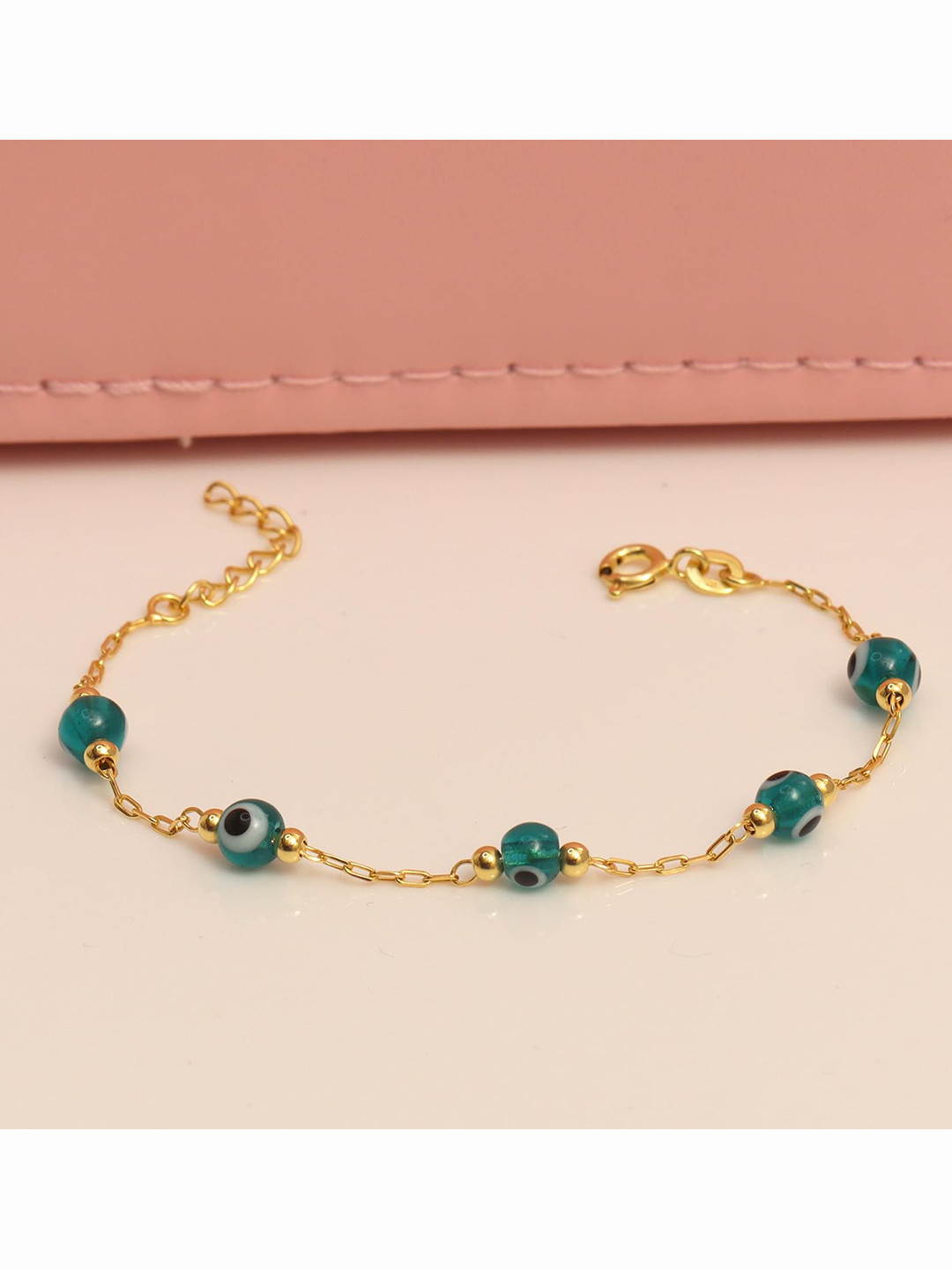 

LeCalla Gold-Plated 925 Sterling Silver Beaded Link Bracelet