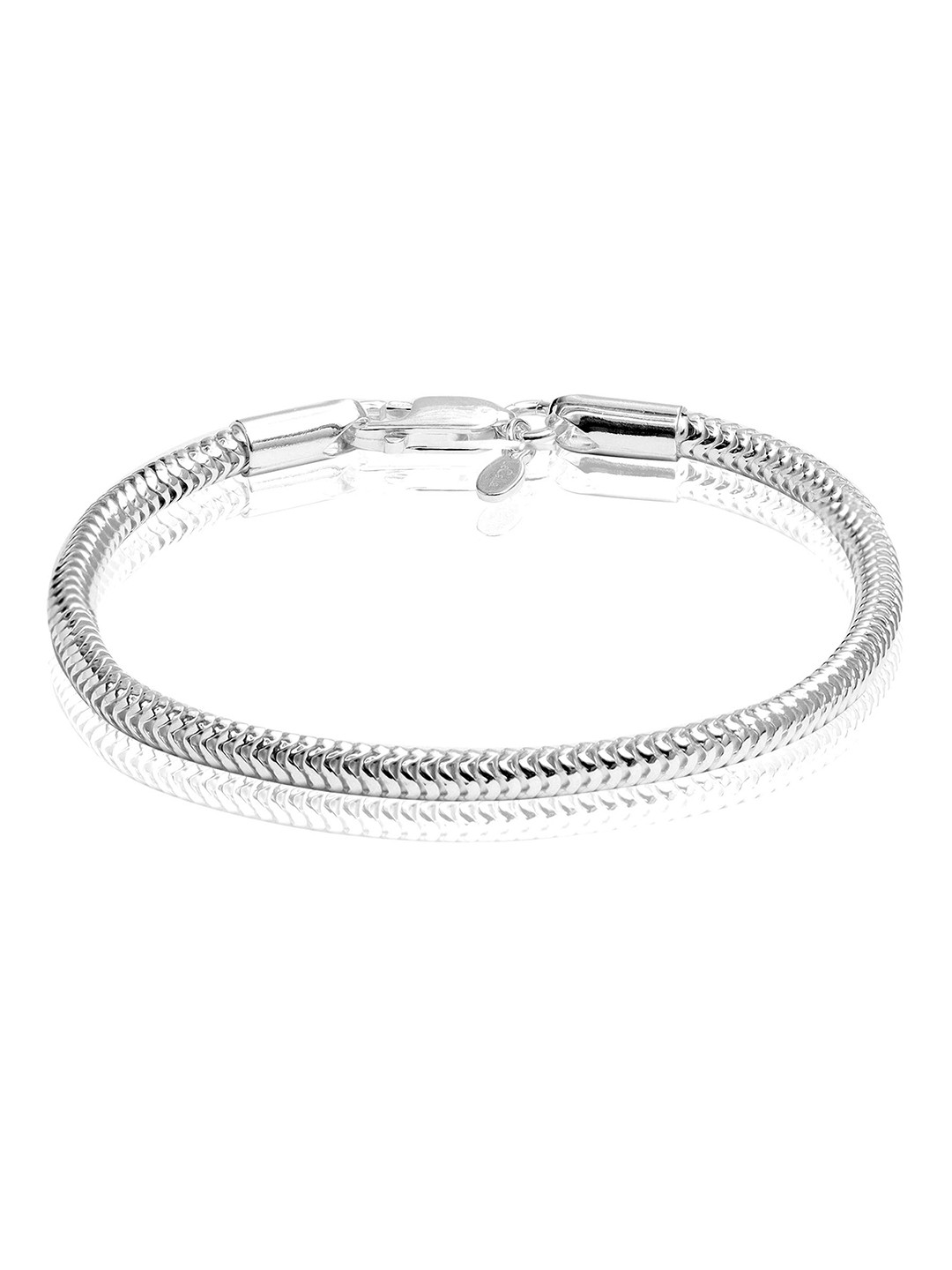 LeCalla Unisex Silver Plated 925 Sterling Silver Wraparound Bracelet