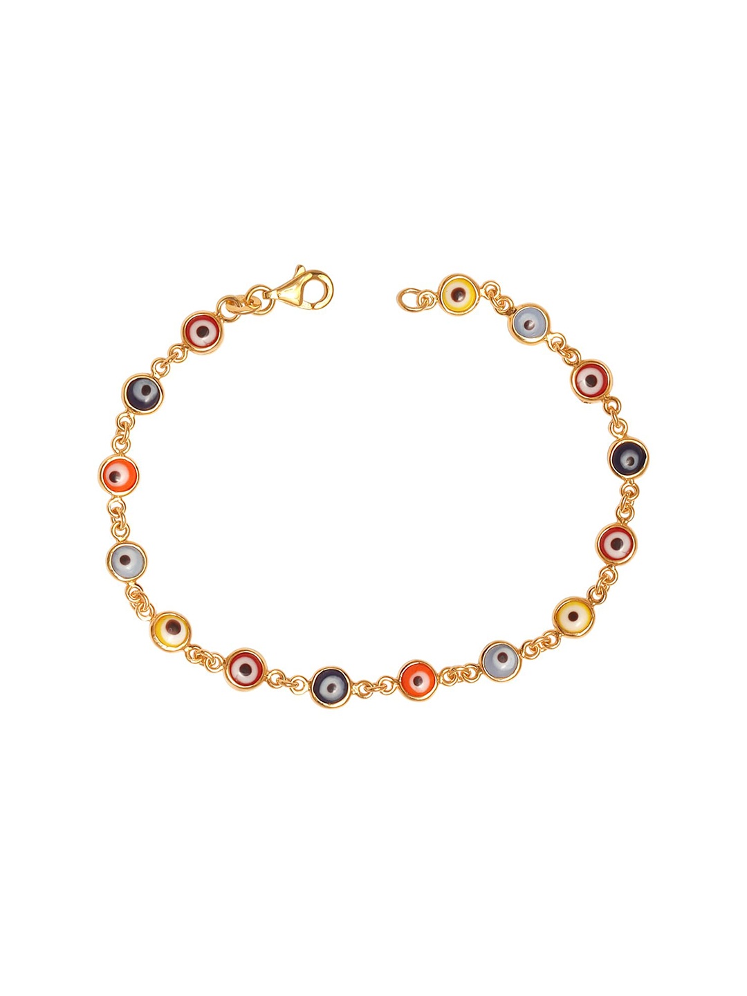 

LeCalla Gold-Plated 925 Sterling Silver Beaded Link Bracelet