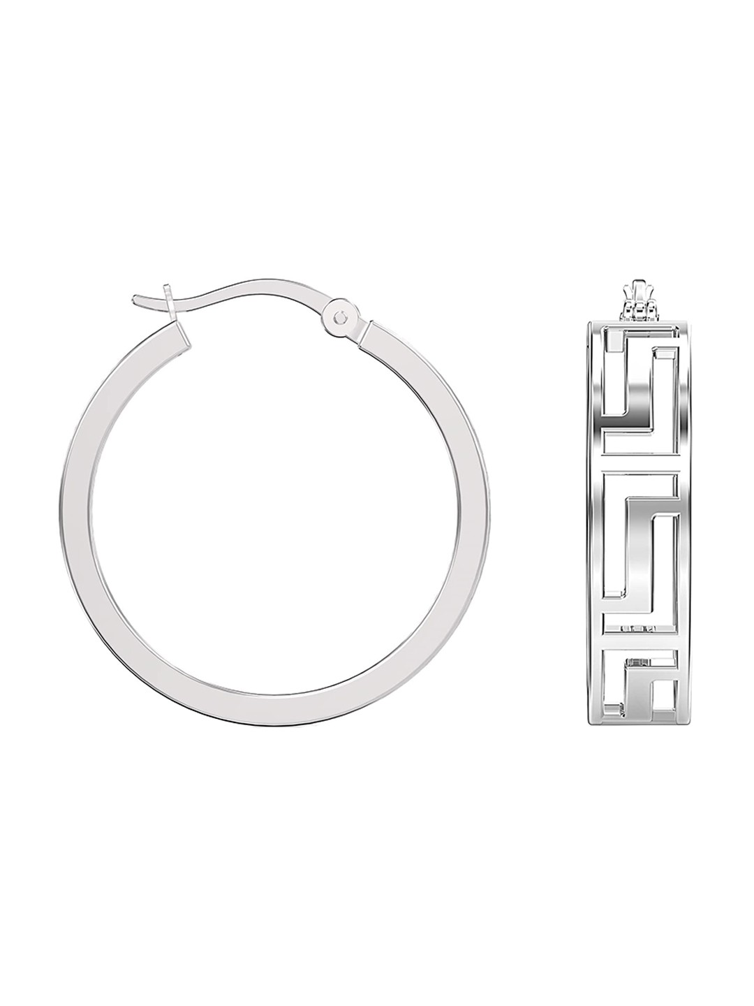 

LeCalla Silver Plated Sterling Silver Circular Hoop Earrings