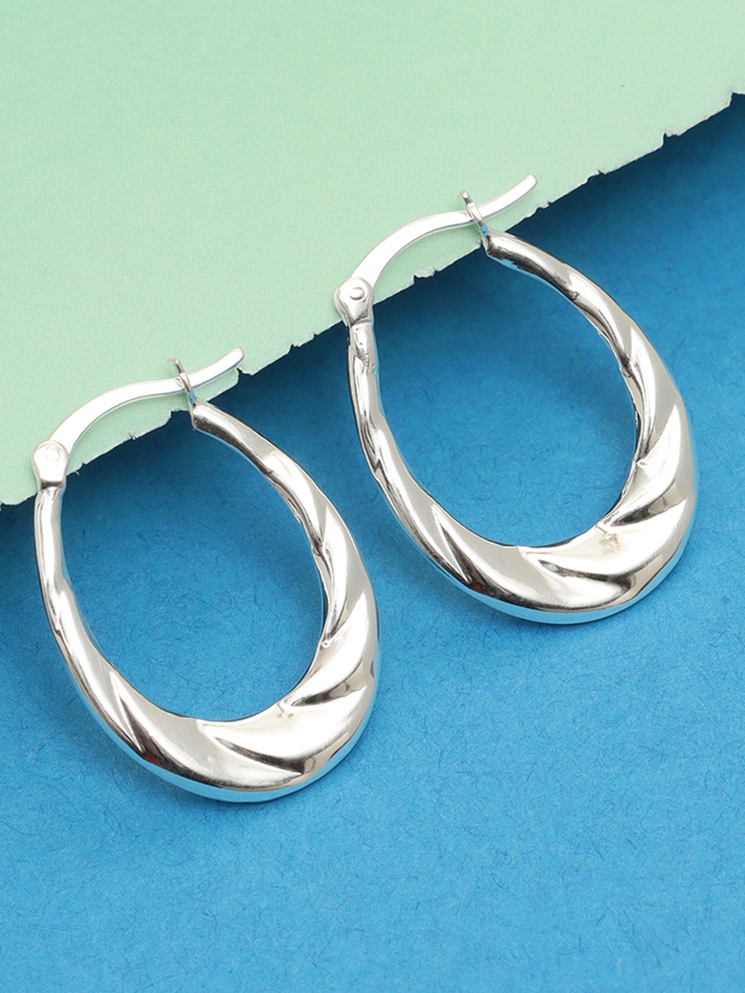 

LeCalla Silver Plated Hoop Earrings