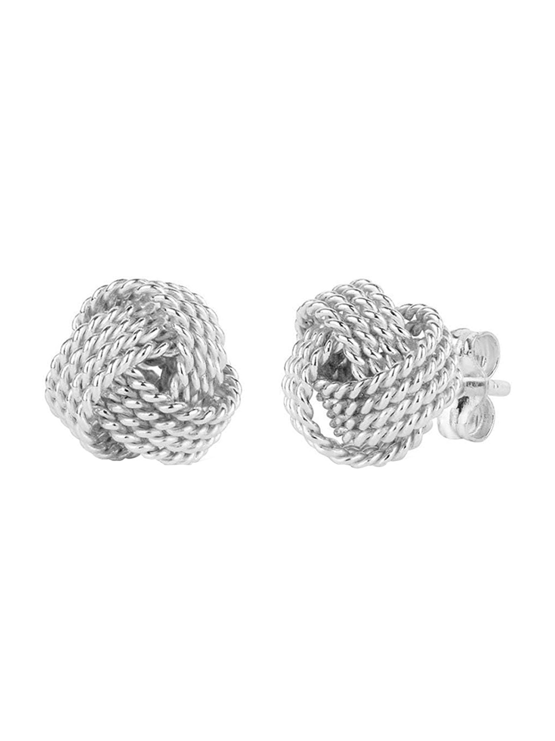 

LeCalla Silver Plated Sterling Silver Contemporary Studs Earrings