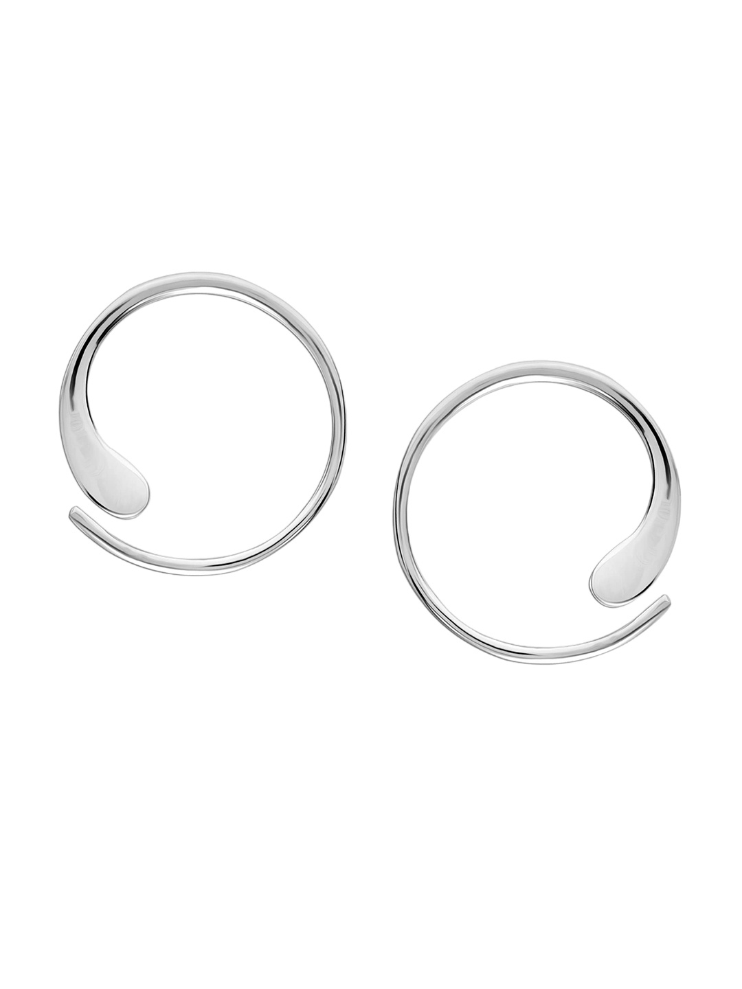 

LeCalla 925 Sterling Silver Plated Hoop Earrings