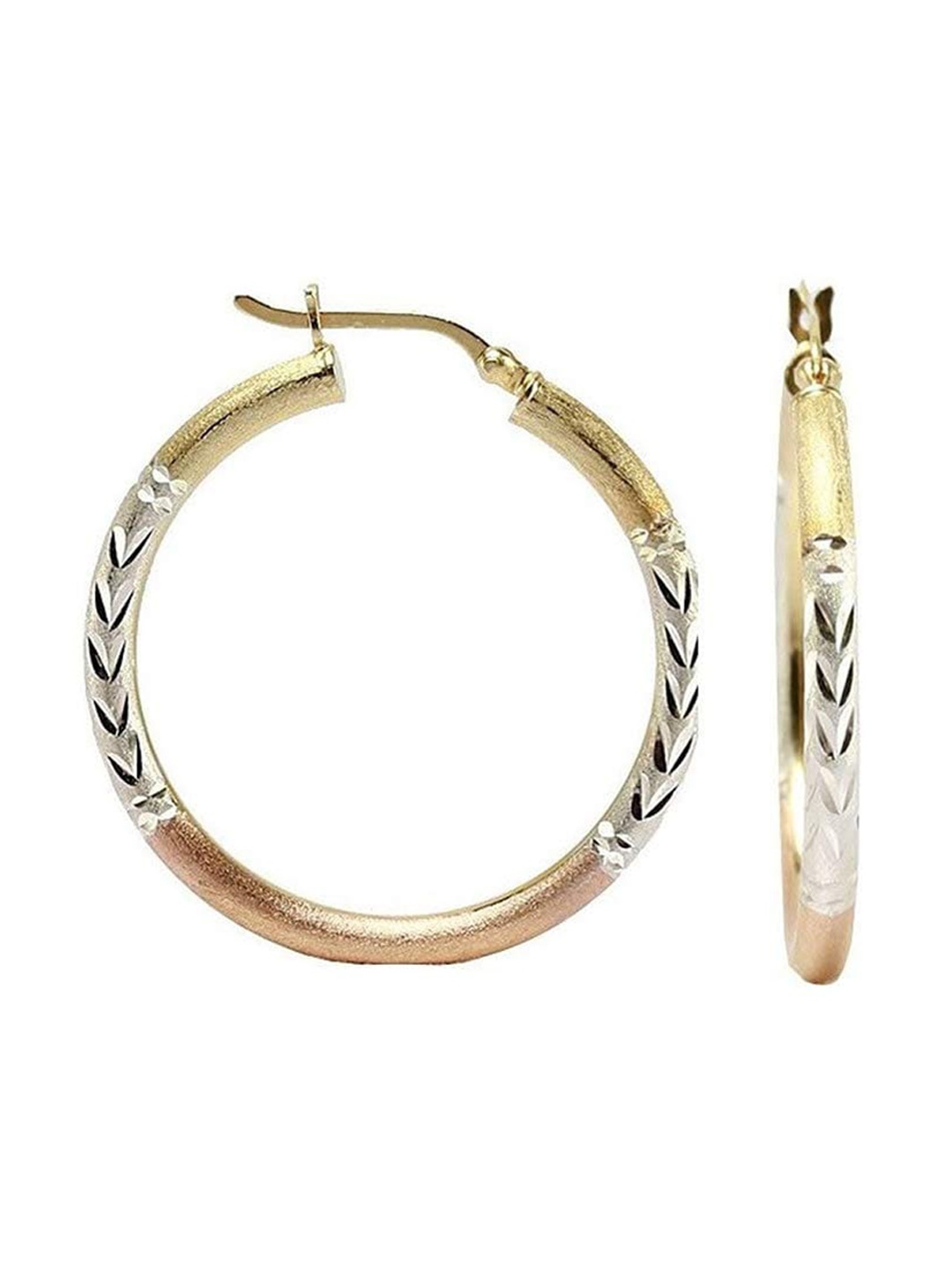 LeCalla Gold-Plated Sterling Silver Circular Hoop Earrings