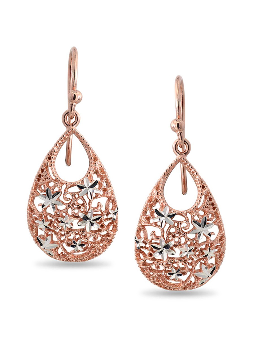 

LeCalla Rose Gold Plated Contemporary Drop Earrings