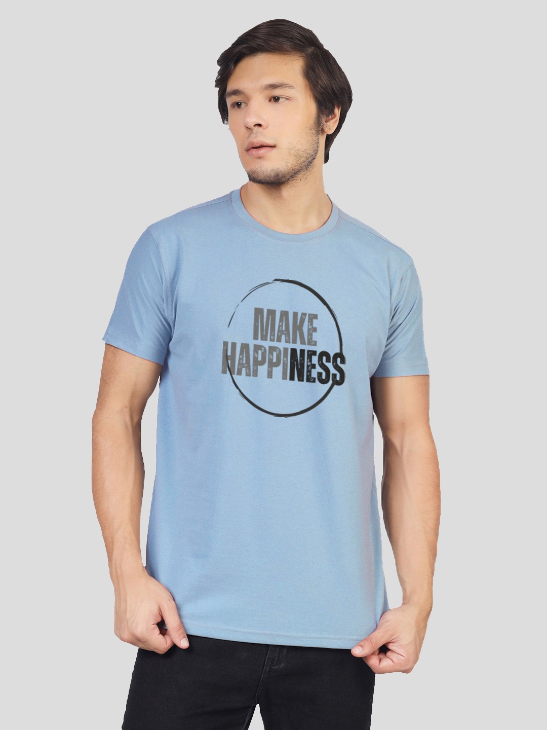 

Greylongg Typography Printed T-shirt, Blue