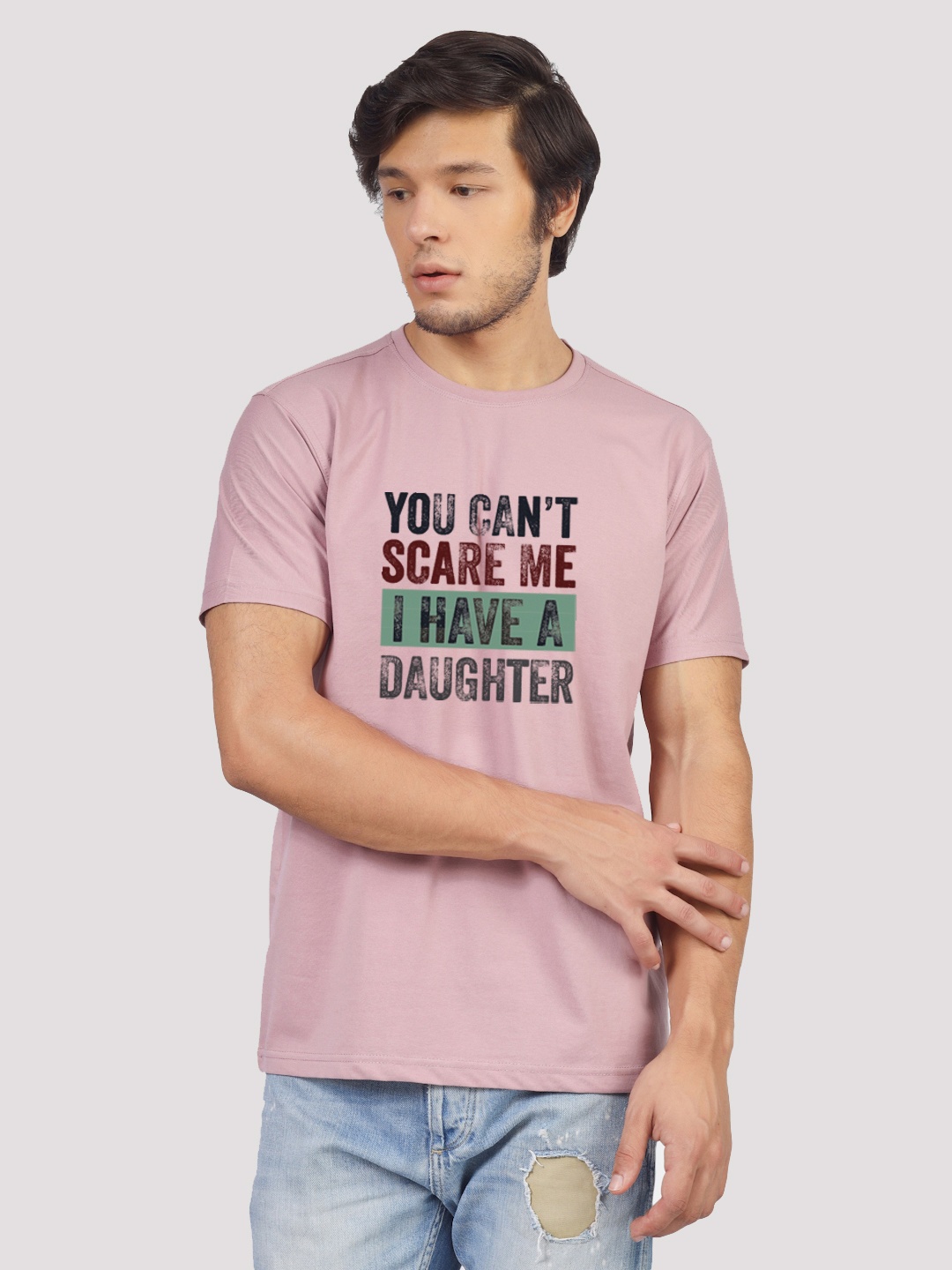 

Greylongg Typography Printed T-Shirt, Pink