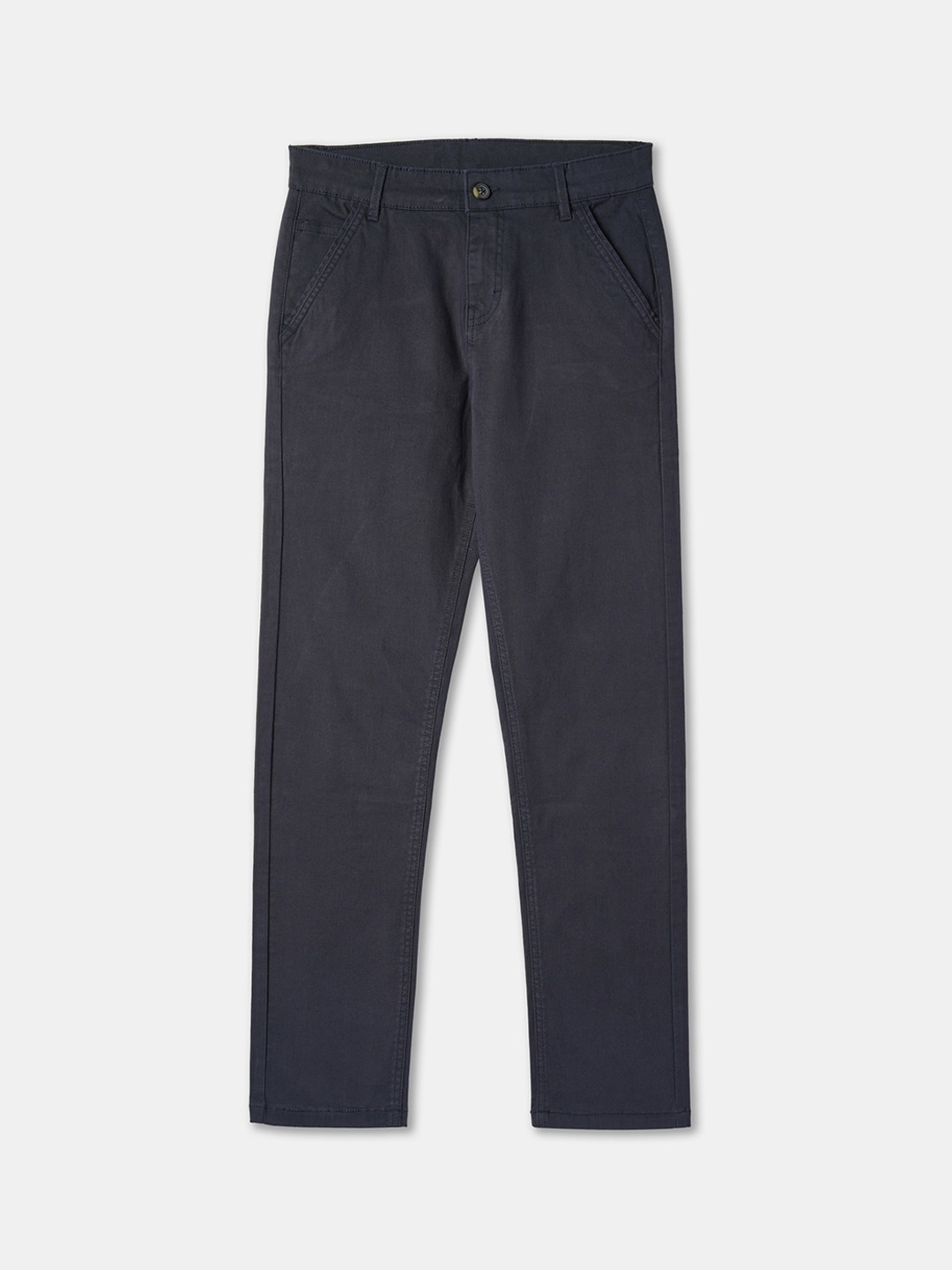 

R&B Boys Straight Fit Cotton Trousers, Blue