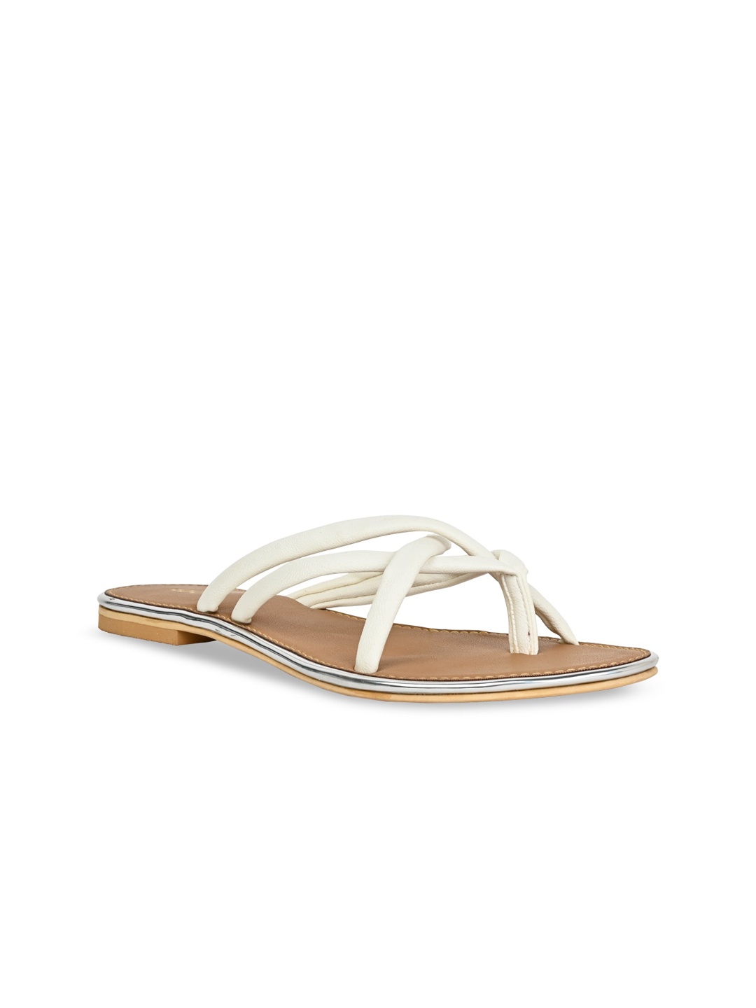 

Rocia Open Toe Flats, White