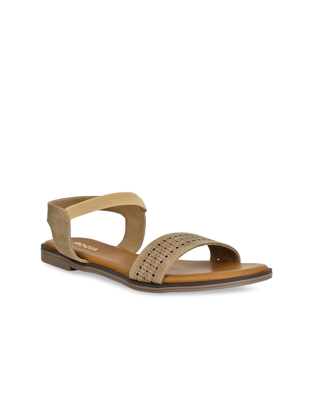 

Rocia Textured Backstrap Open Toe Flats, Beige
