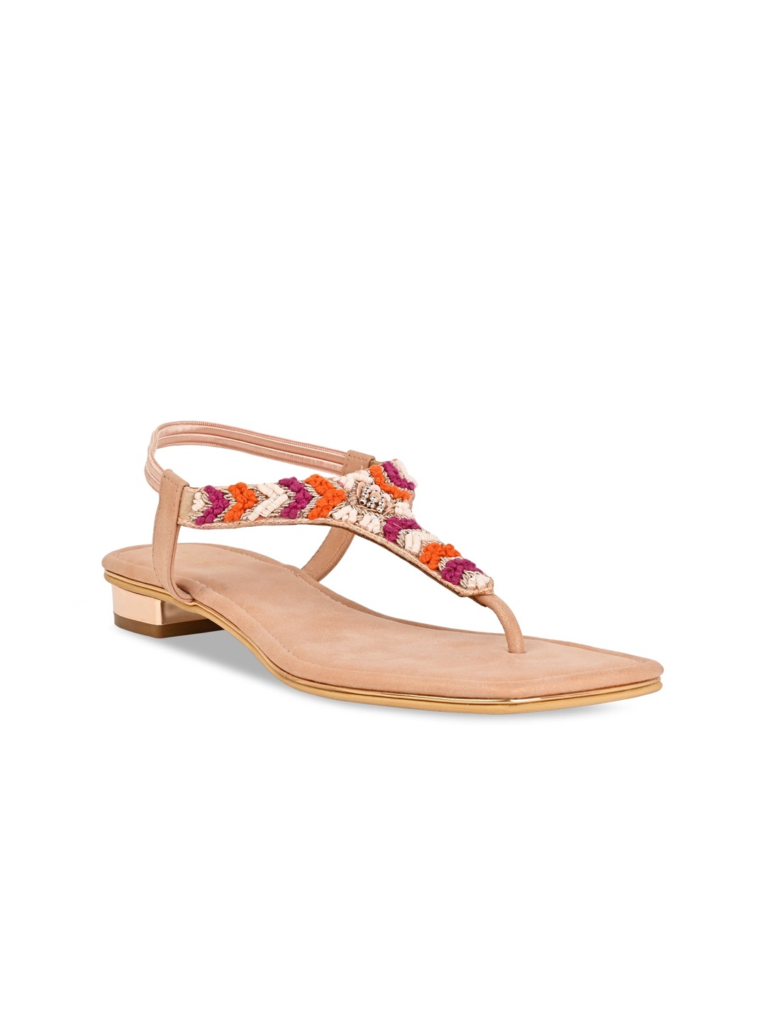 

Rocia Embellished T-Strap Flats, Pink