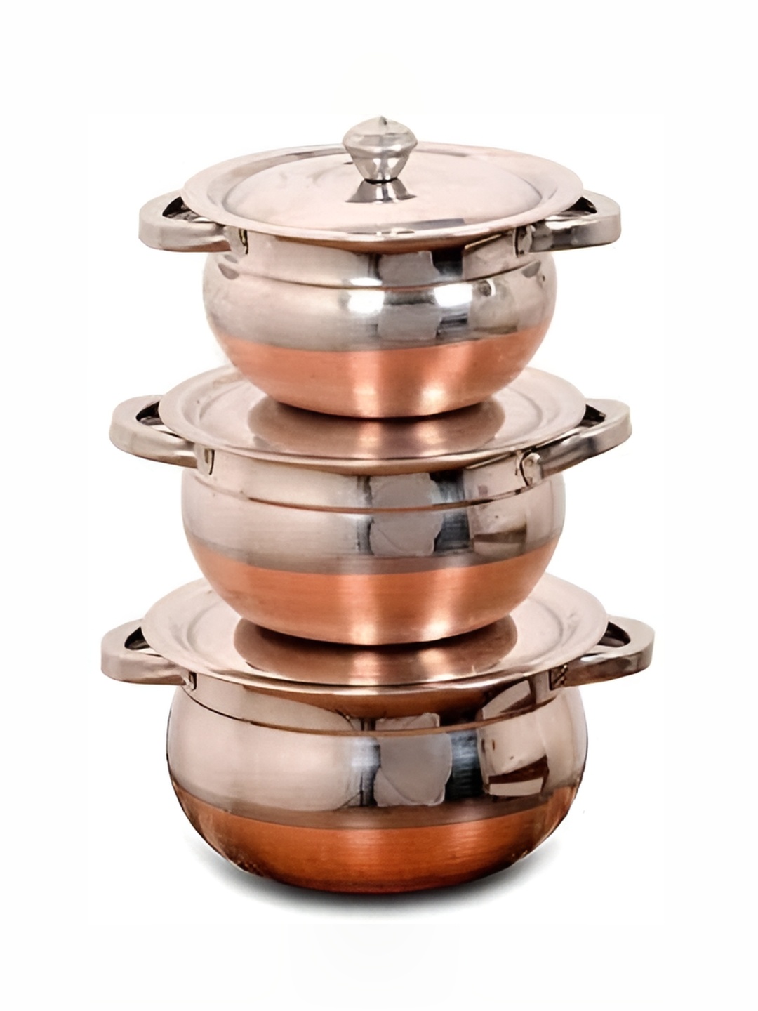 

Redific Silver Toned 3 Pieces Stainless Steel Handi