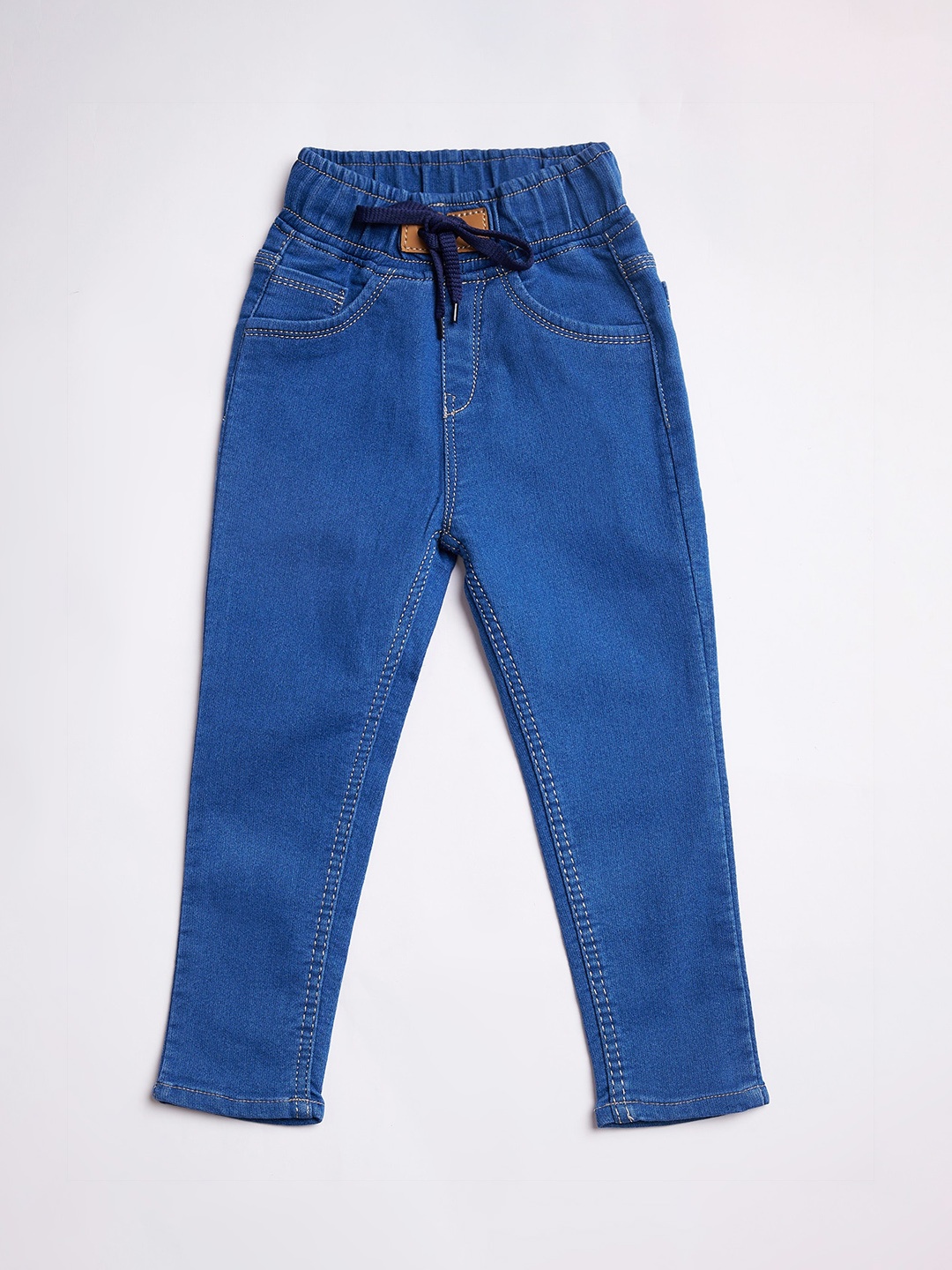 

A-Okay Boys Clean Look High-Rise Stretchable Jeans, Blue