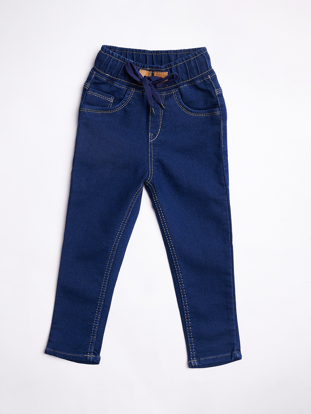 

A-Okay Boys Clean Look High-Rise Stretchable Jeans, Navy blue