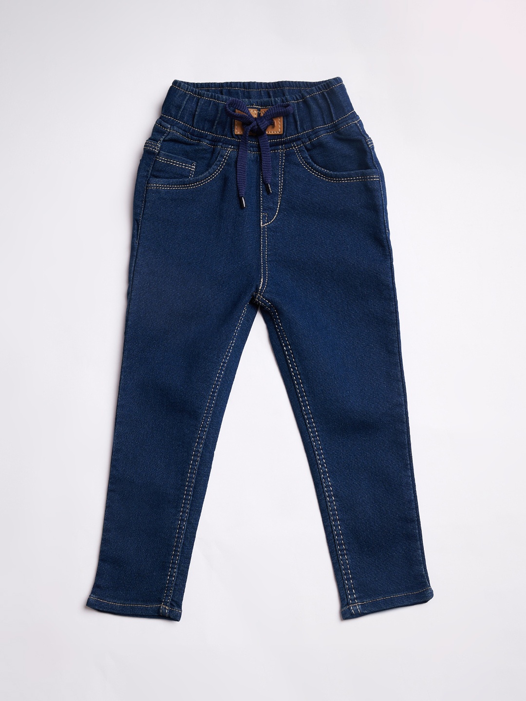 

A-Okay Boys Clean Look High-Rise Stretchable Jeans, Blue
