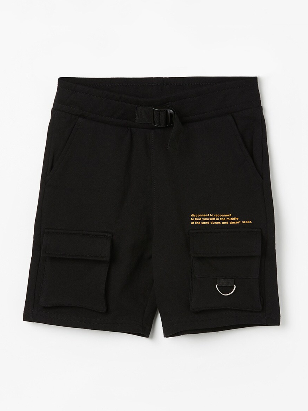 

Fame Forever by Lifestyle Boys Pure Cotton Cargo Shorts, Black