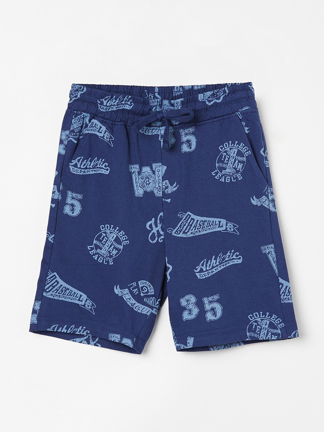 

Fame Forever by Lifestyle Boys Printed Pure Cotton Shorts, Blue