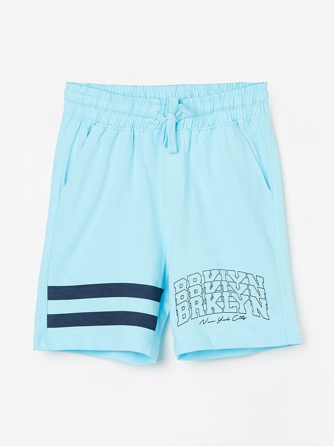 

Fame Forever by Lifestyle Boys Printed Pure Cotton Shorts, Blue