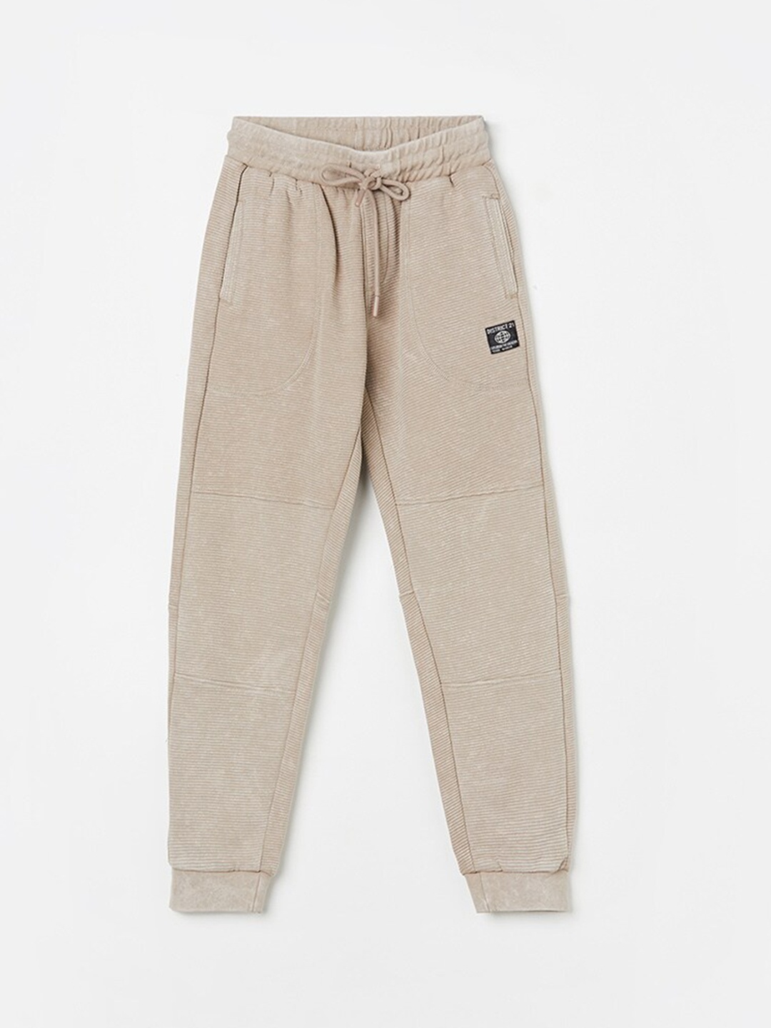 

Fame Forever by Lifestyle Boys Pure Cotton Mid-Rise Joggers, Beige