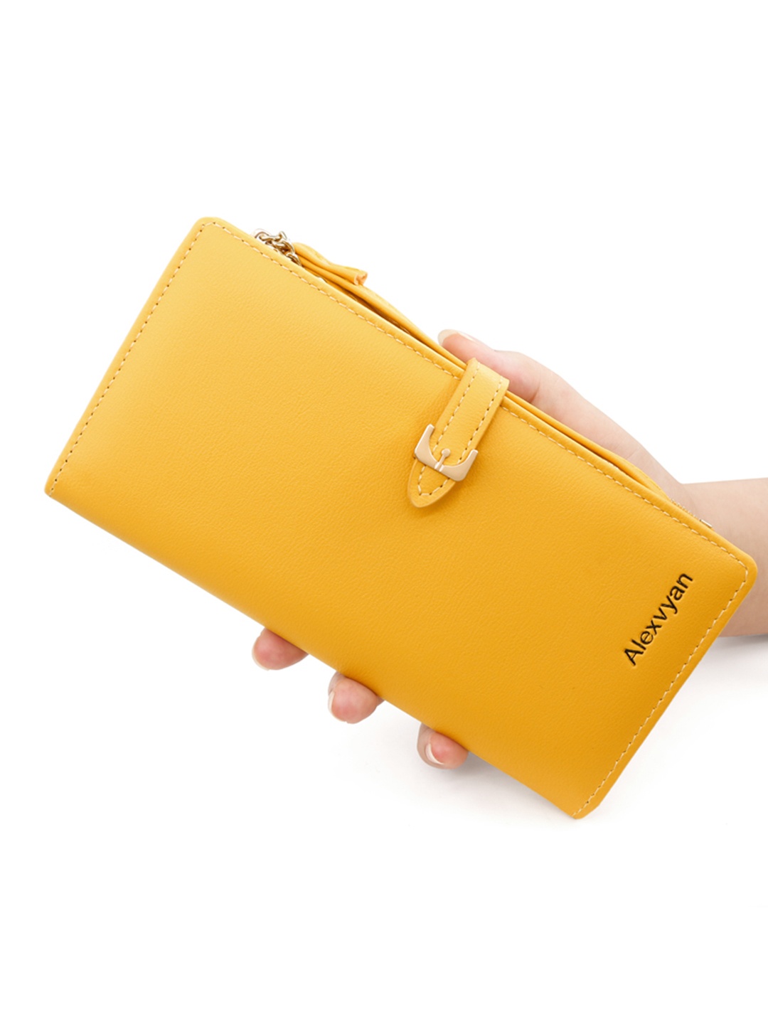 

Alexvyan Women Rfid Two Fold Wallet, Yellow