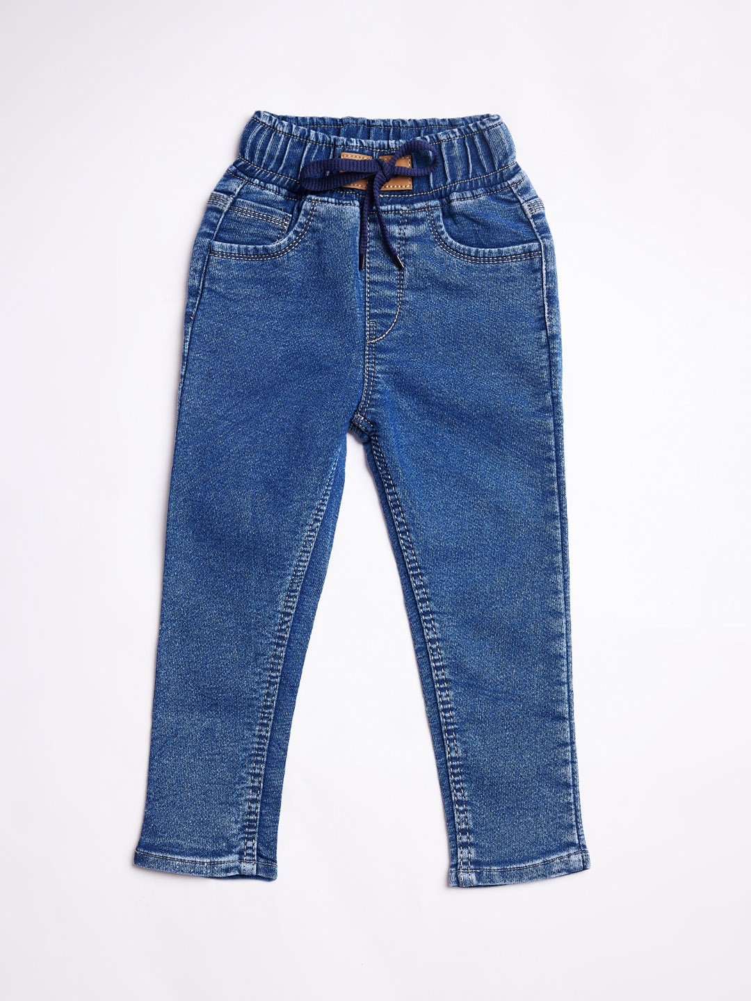 

A-Okay Kids High-Rise Clean Look Stretchable Jeans, Blue