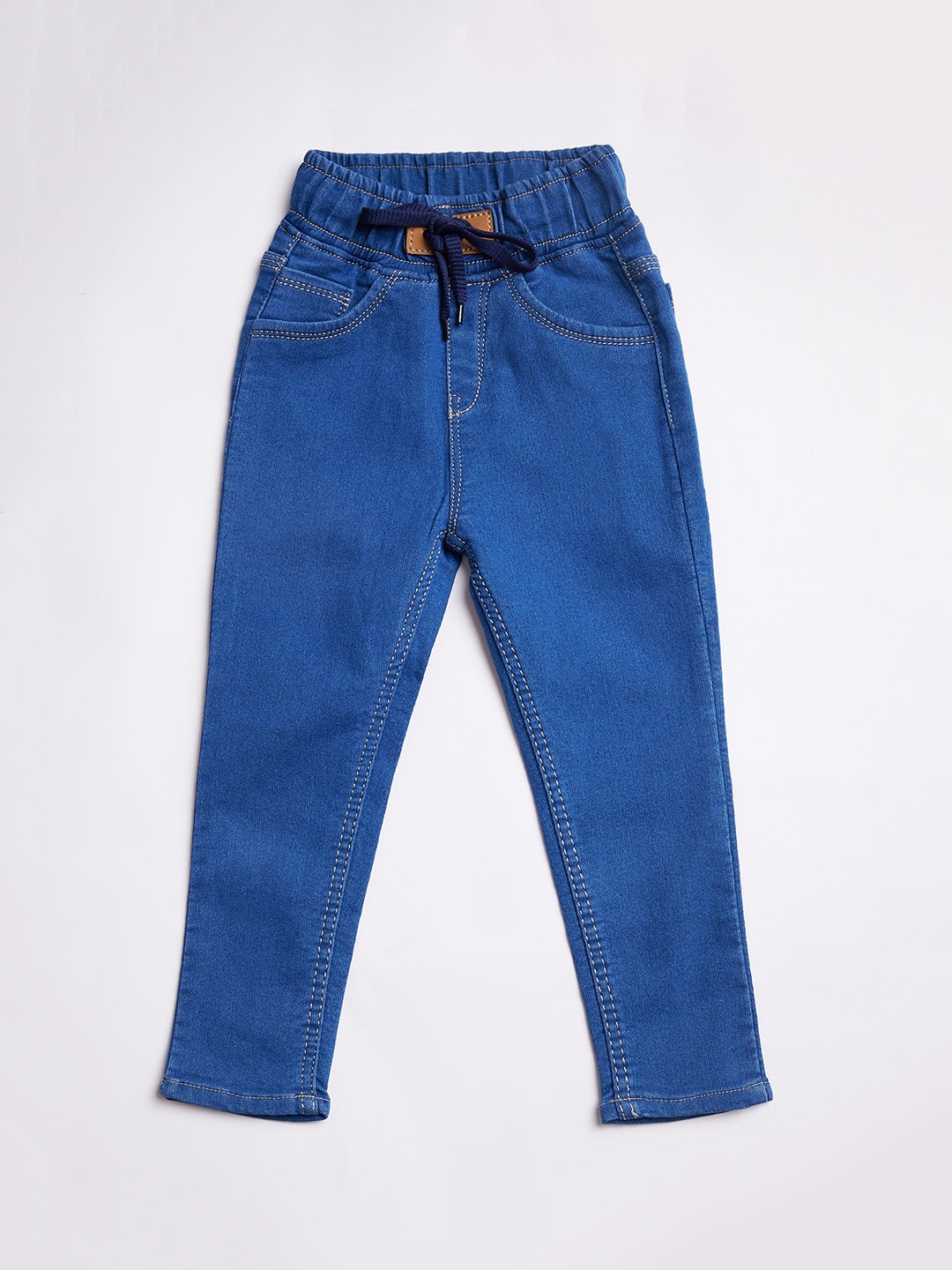 

A-Okay Kids High-Rise Clean Look Stretchable Jeans, Blue