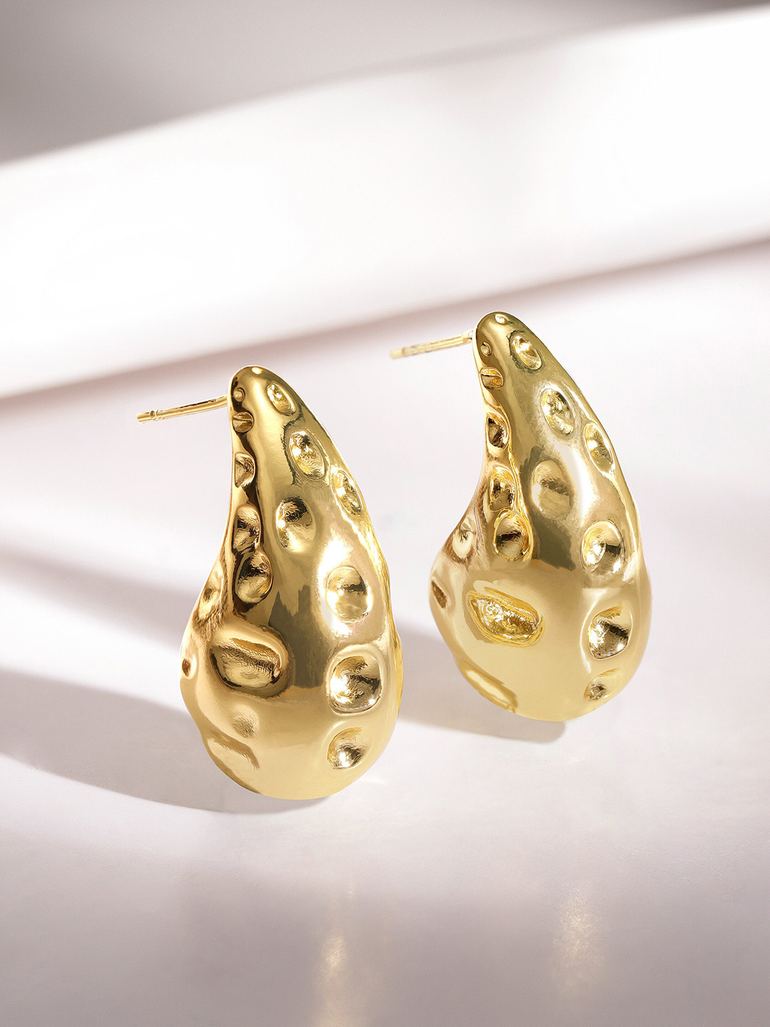 

Rubans Voguish 18k Gold Plated Tarnish-Free Waterproof Stainless Steel Demi-Fine Earrings
