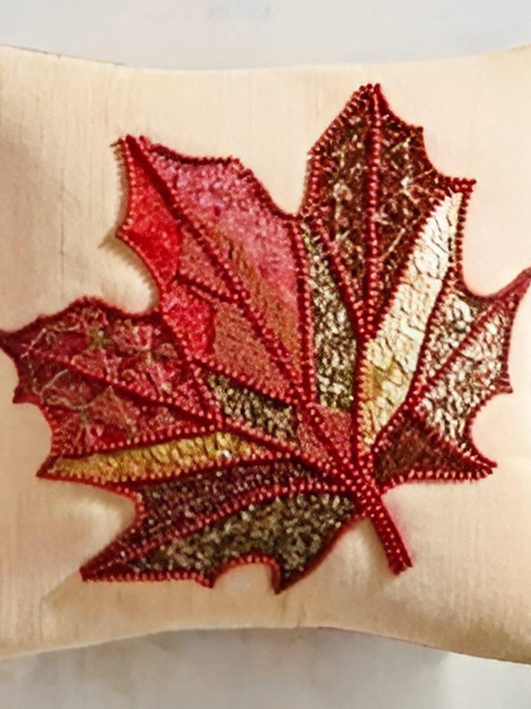 

PURINA'S Beige & Red Embroidered Square Cushion Covers
