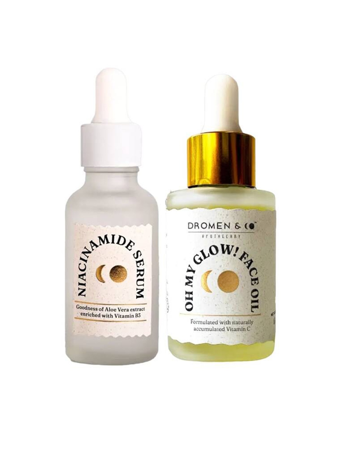 

DROMEN & CO Oh My Glow Set Of 2 Face Oil & Niacinamide Serum - 30ml Each, Yellow