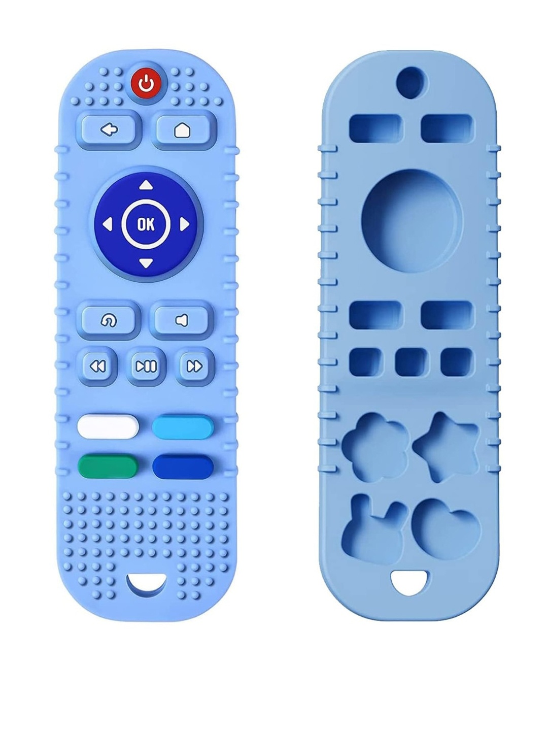 

YOUSTYLO Infants Silicone Remote Teether, Blue