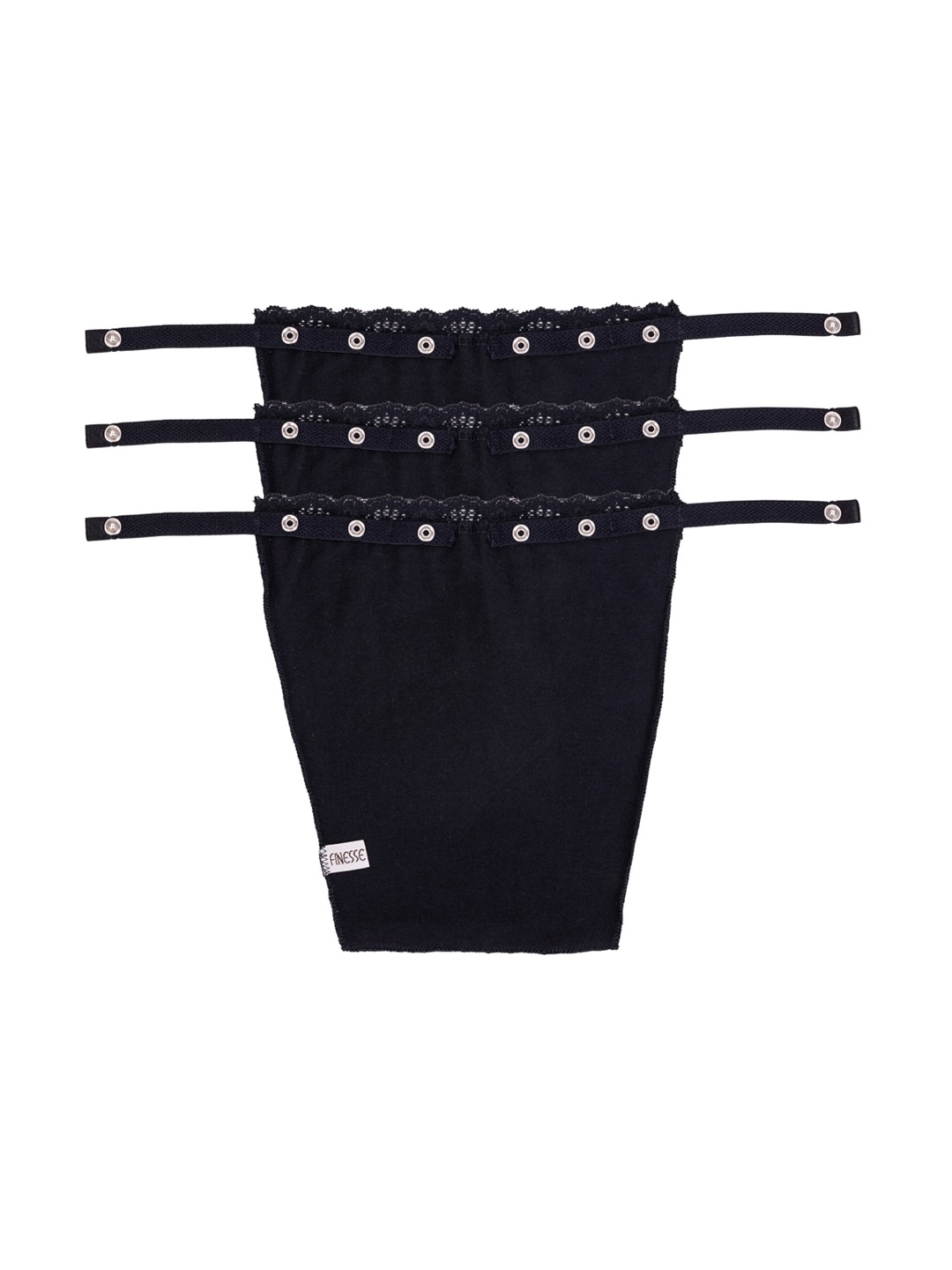

Finesse Miracle Cami Pack Of 3 Clip On Mock Camisoles, Black