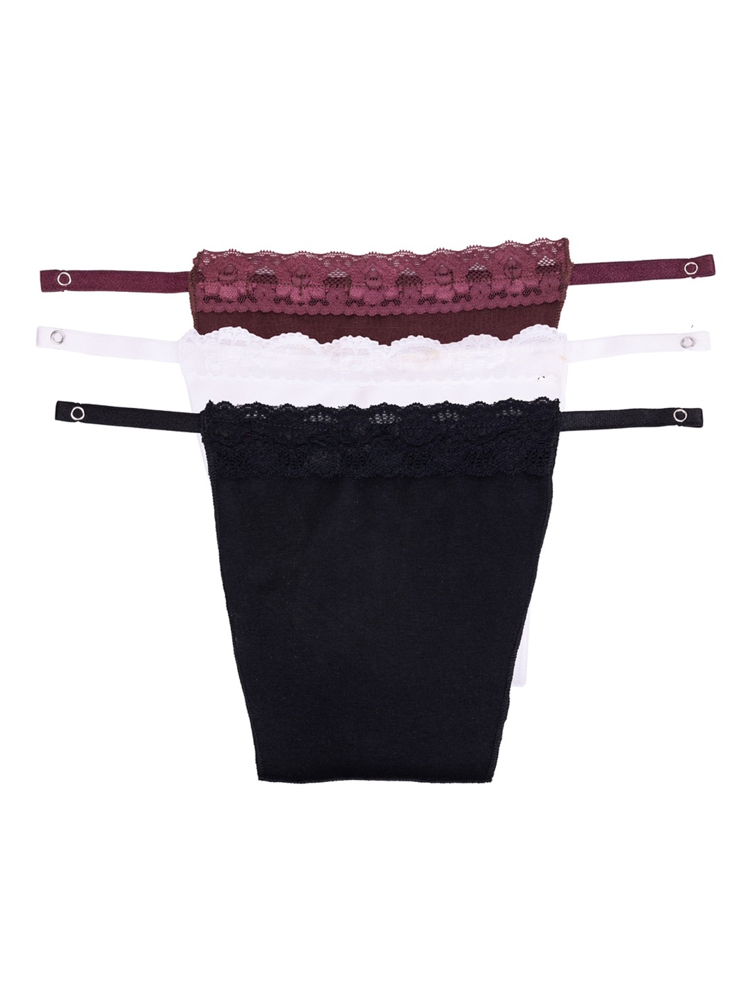 Finesse Miracle Cami Pack Of 3 Clip-On Mock Camisoles, Black