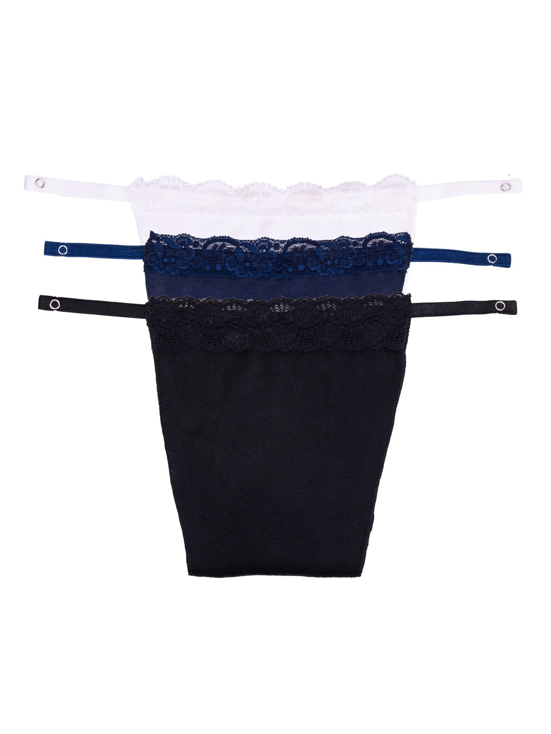 

Finesse Miracle Cami Pack Of 3 Clip On Mock Camisoles, Black