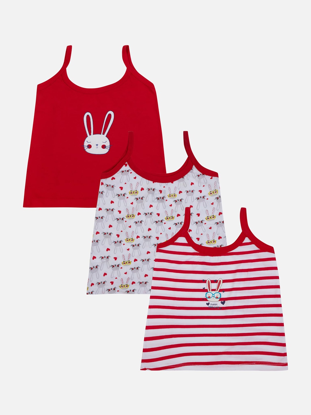 

Bodycare Infant Girls Pack Of 3 Assorted Cotton Camisoles