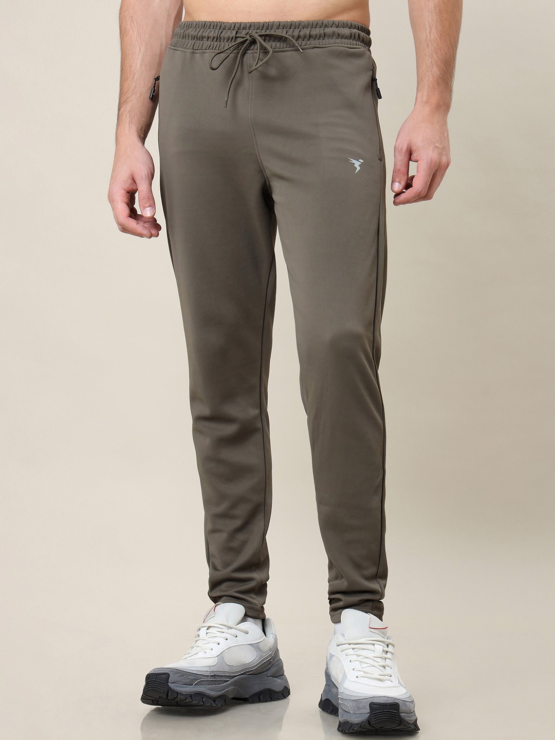 

Technosport Men Active Slim Fit Trackpants with Rapid Dry Technology, Brown