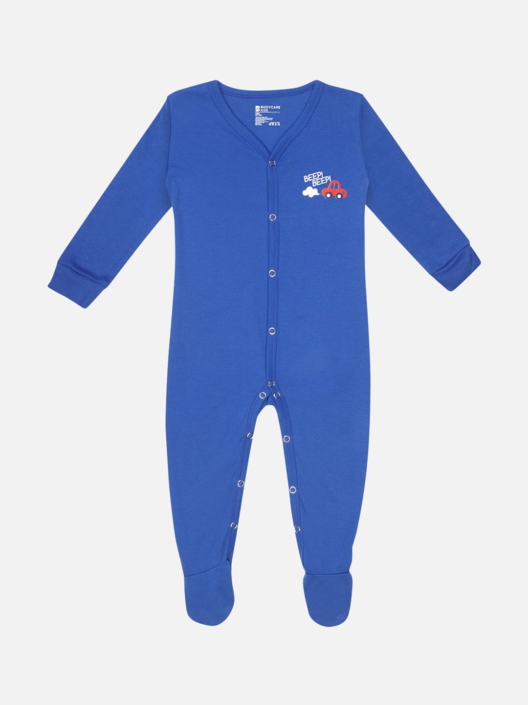 

Bodycare Infants V-Neck Cotton Sleepsuit, Blue